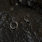 Stainless Steel Cross Hoop Earrings