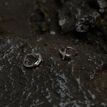 Stainless Steel Cross Hoop Earrings