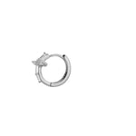 Stainless Steel Cross Hoop Earrings