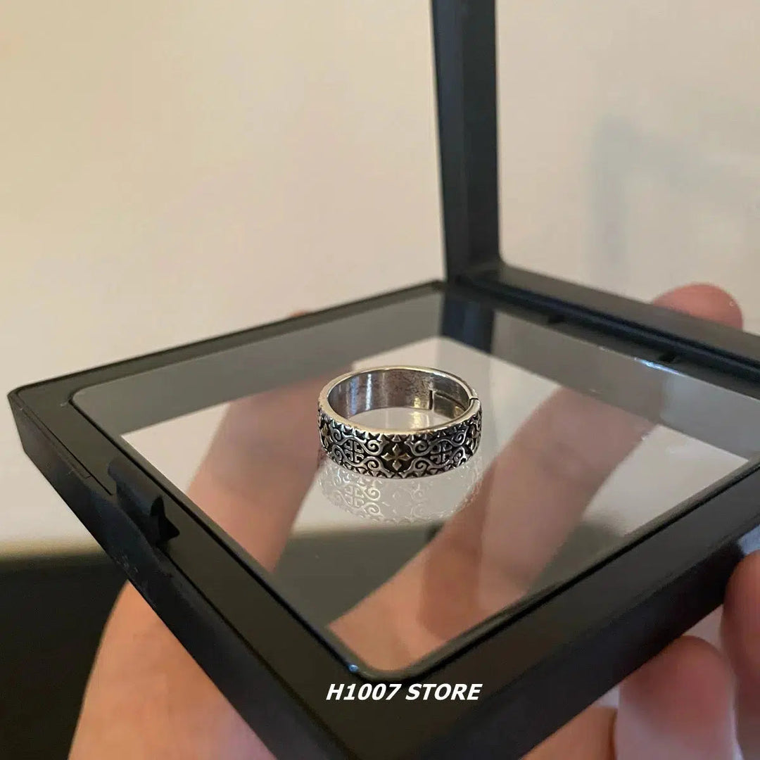 Stainless Steel Vintage Ring Set