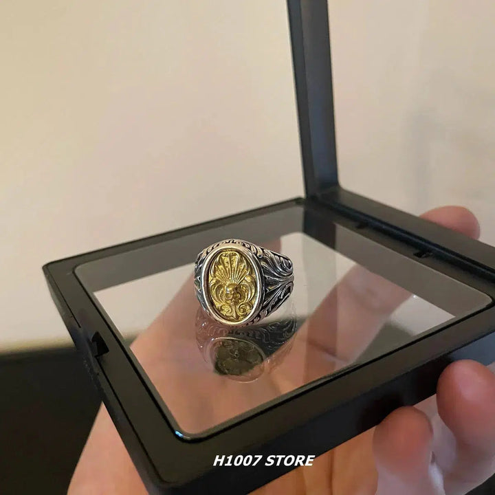 Stainless Steel Vintage Ring Set