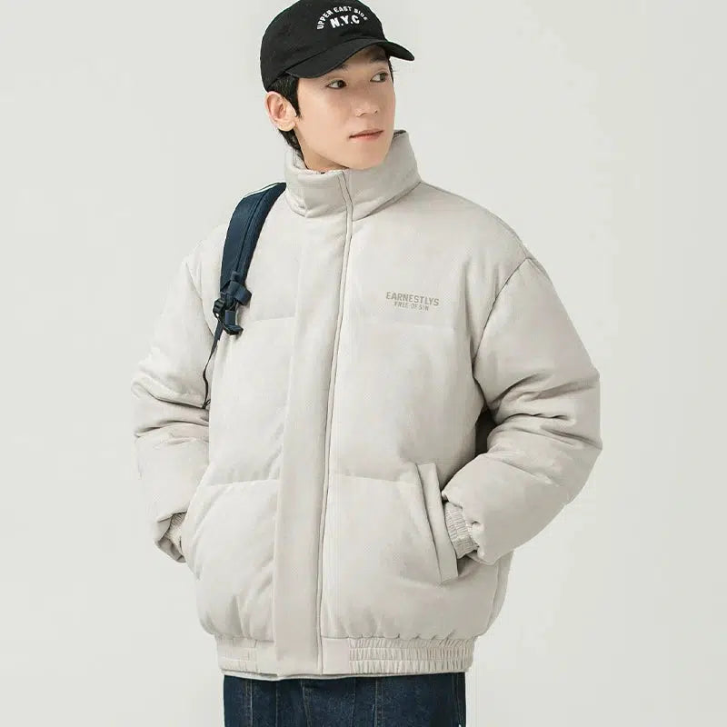 Stand Collar Cotton Coat