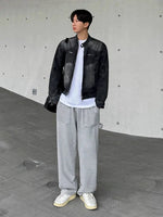 Stand Collar Denim Jacket