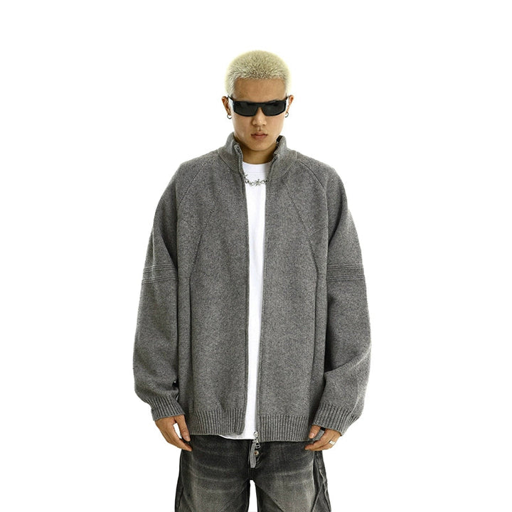 Stand Collar Zip-up Jacket