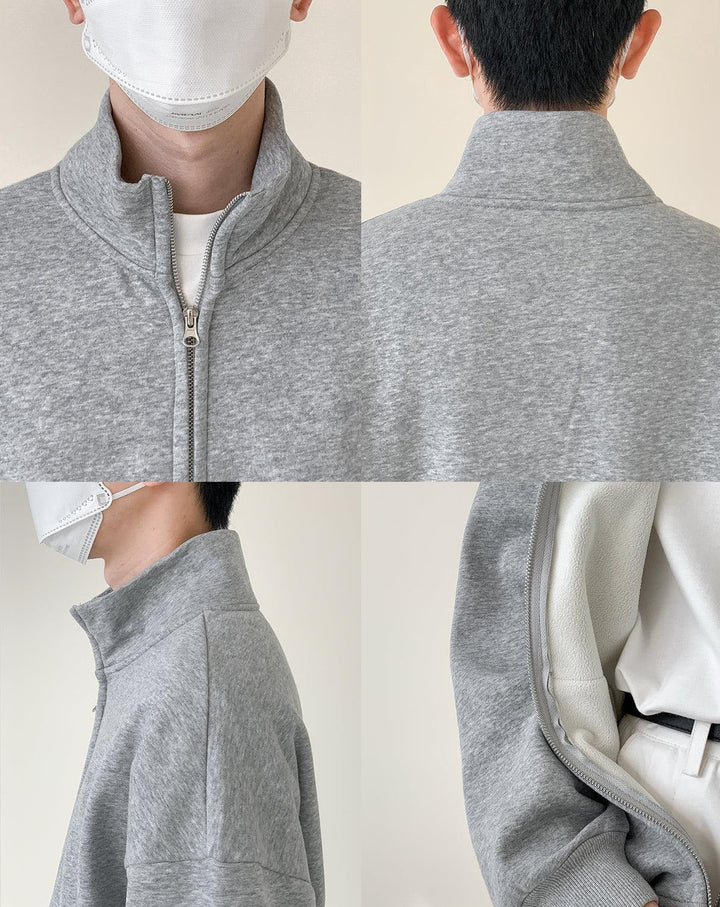 Stand Collar Zipper Cardigan Jacket