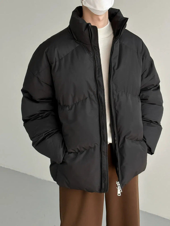 Stand Collar Zipper Cotton Cotton Jacket