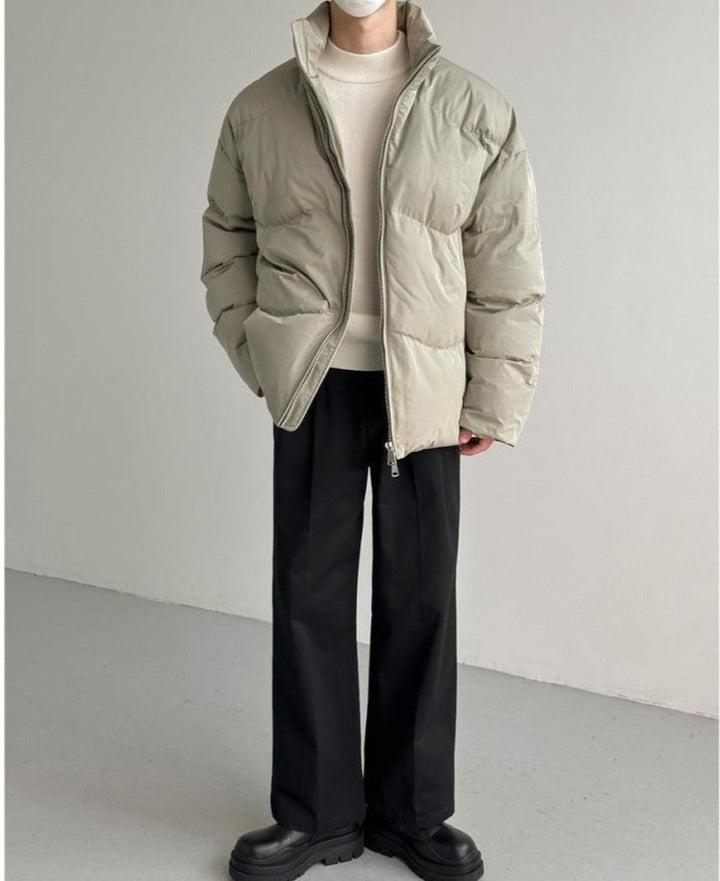 Stand Collar Zipper Cotton Cotton Jacket