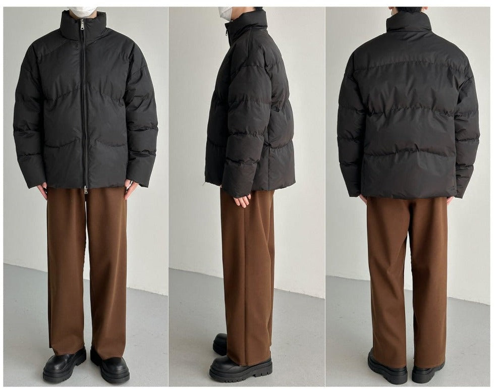 Stand Collar Zipper Cotton Cotton Jacket