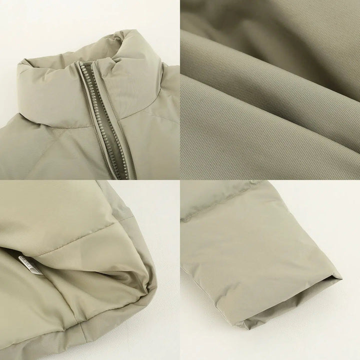 Stand Collar Zipper Cotton Cotton Jacket