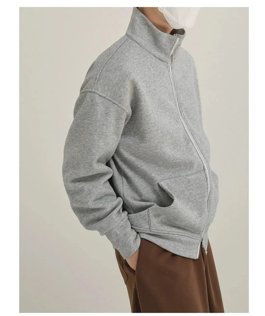Stand Collar Zipper Jacket