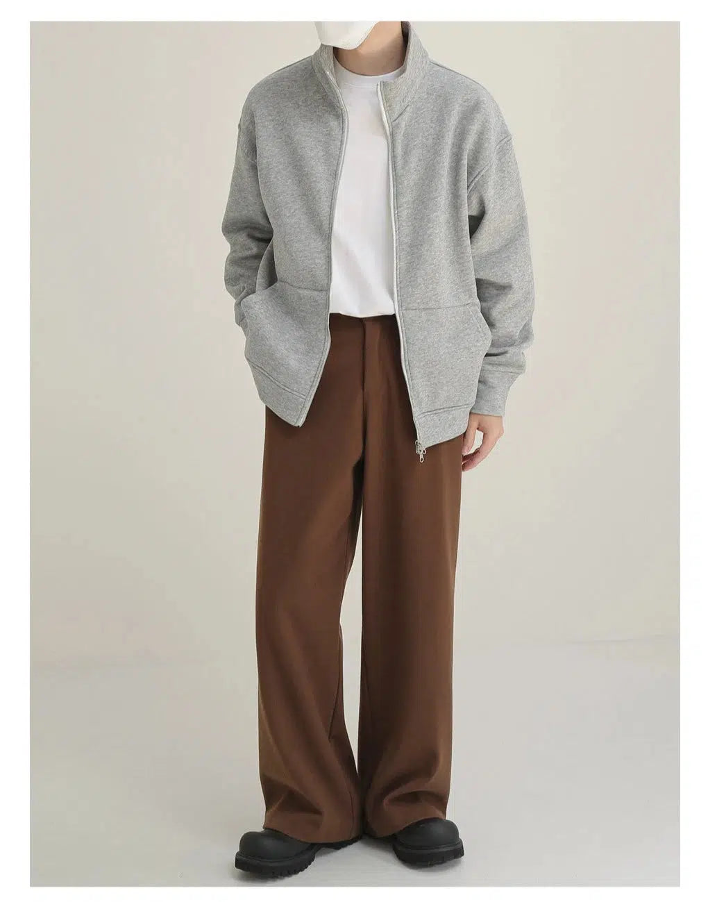 Stand Collar Zipper Jacket