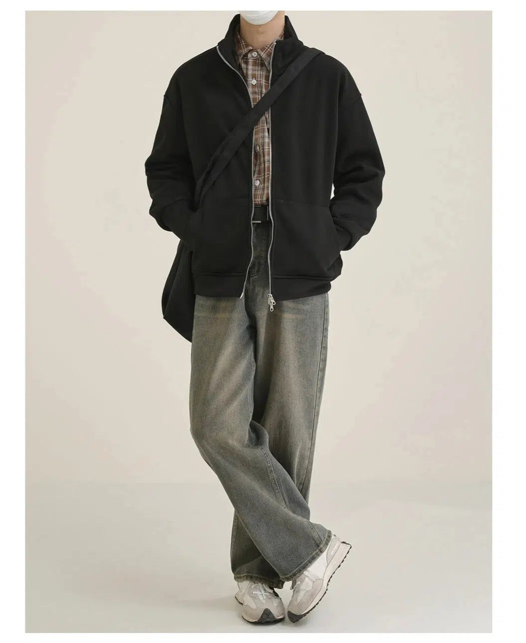 Stand Collar Zipper Jacket