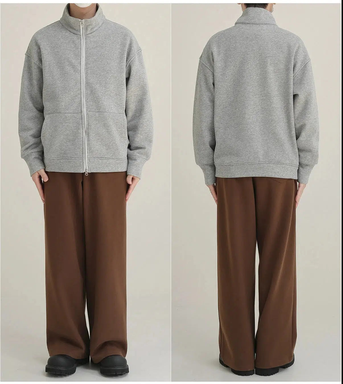 Stand Collar Zipper Jacket