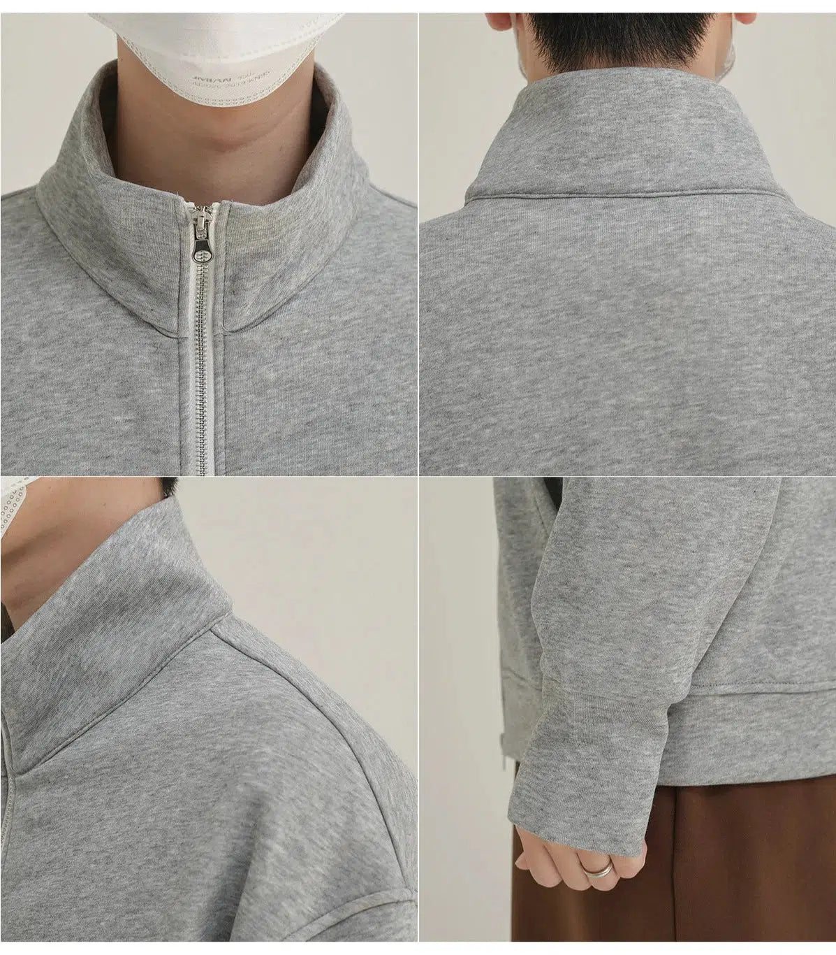 Stand Collar Zipper Jacket