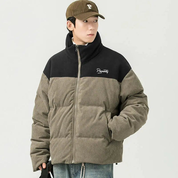 Stand-up Collar Puffer Jacket