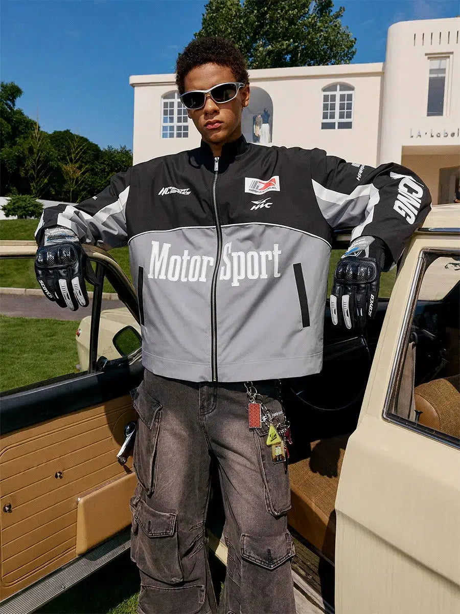 Stand-up Collar Racing Jacket
