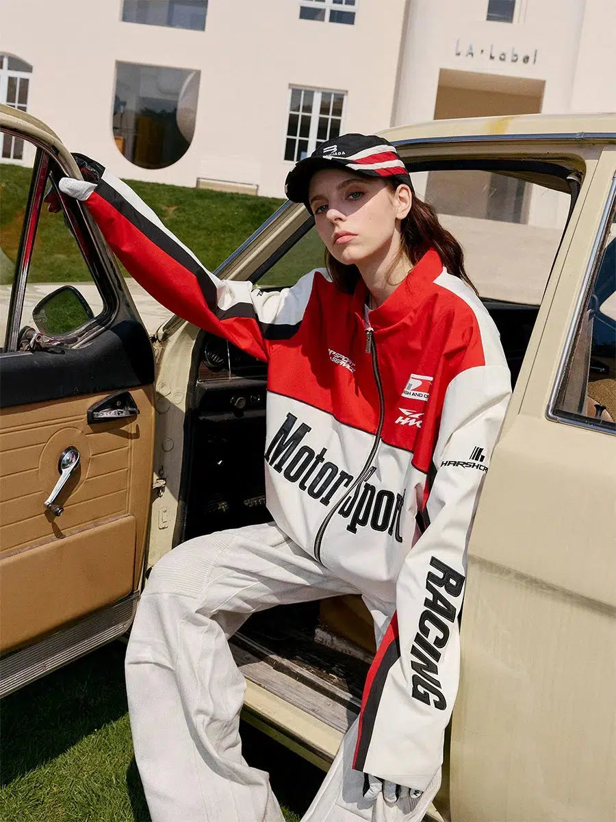 Stand-up Collar Racing Jacket