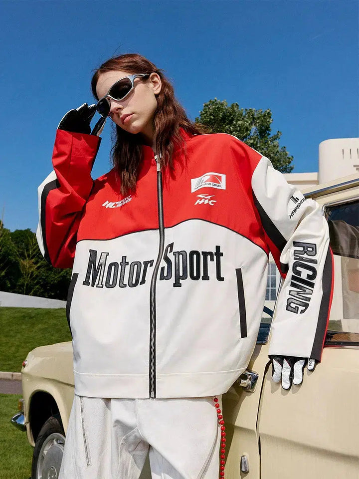 Stand-up Collar Racing Jacket