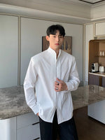 Stand-up Collar Shoulder Pads Shirt