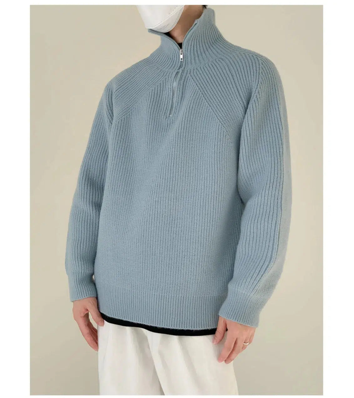 Stand-up Collar Turtle-Neck Sweater