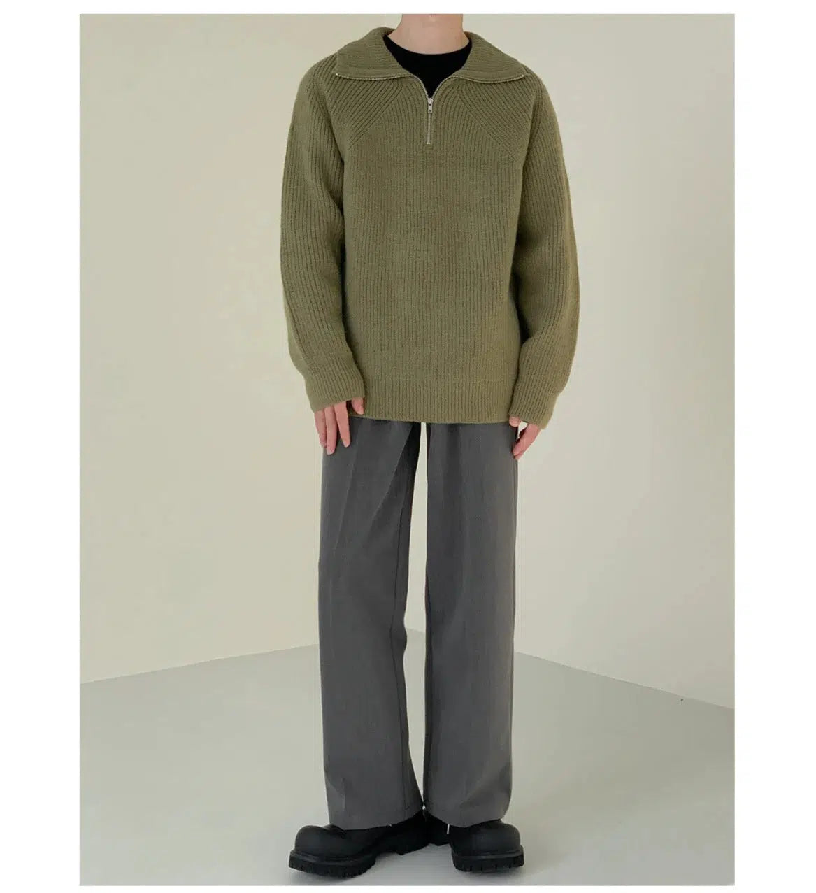 Stand-up Collar Turtle-Neck Sweater