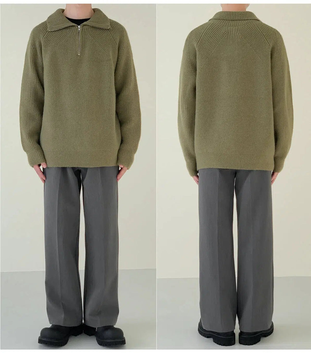 Stand-up Collar Turtle-Neck Sweater