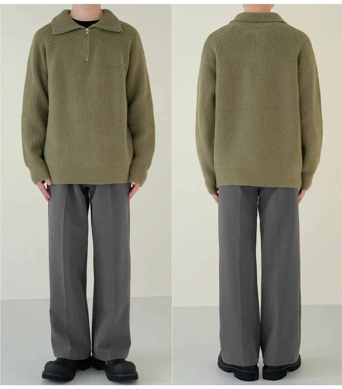 Stand-up Collar Turtle-Neck Sweater