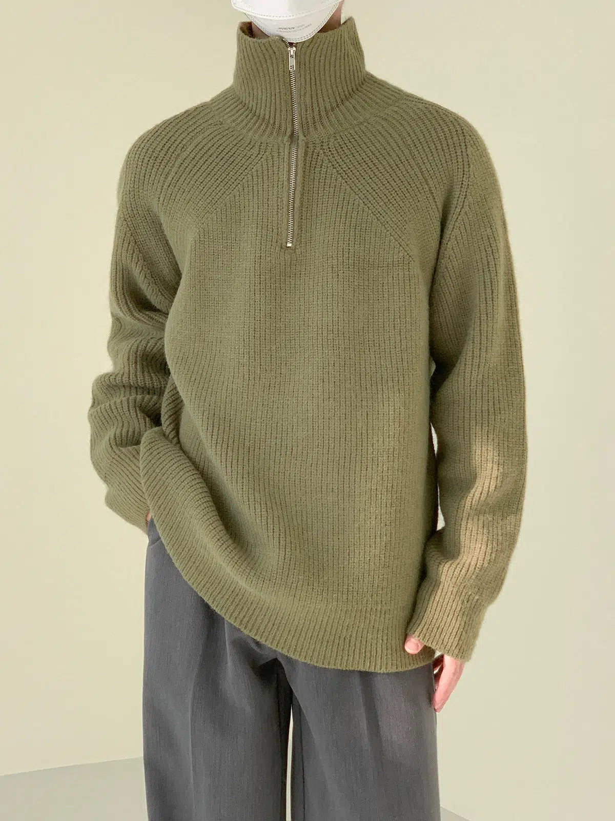 Stand-up Collar Turtle-Neck Sweater