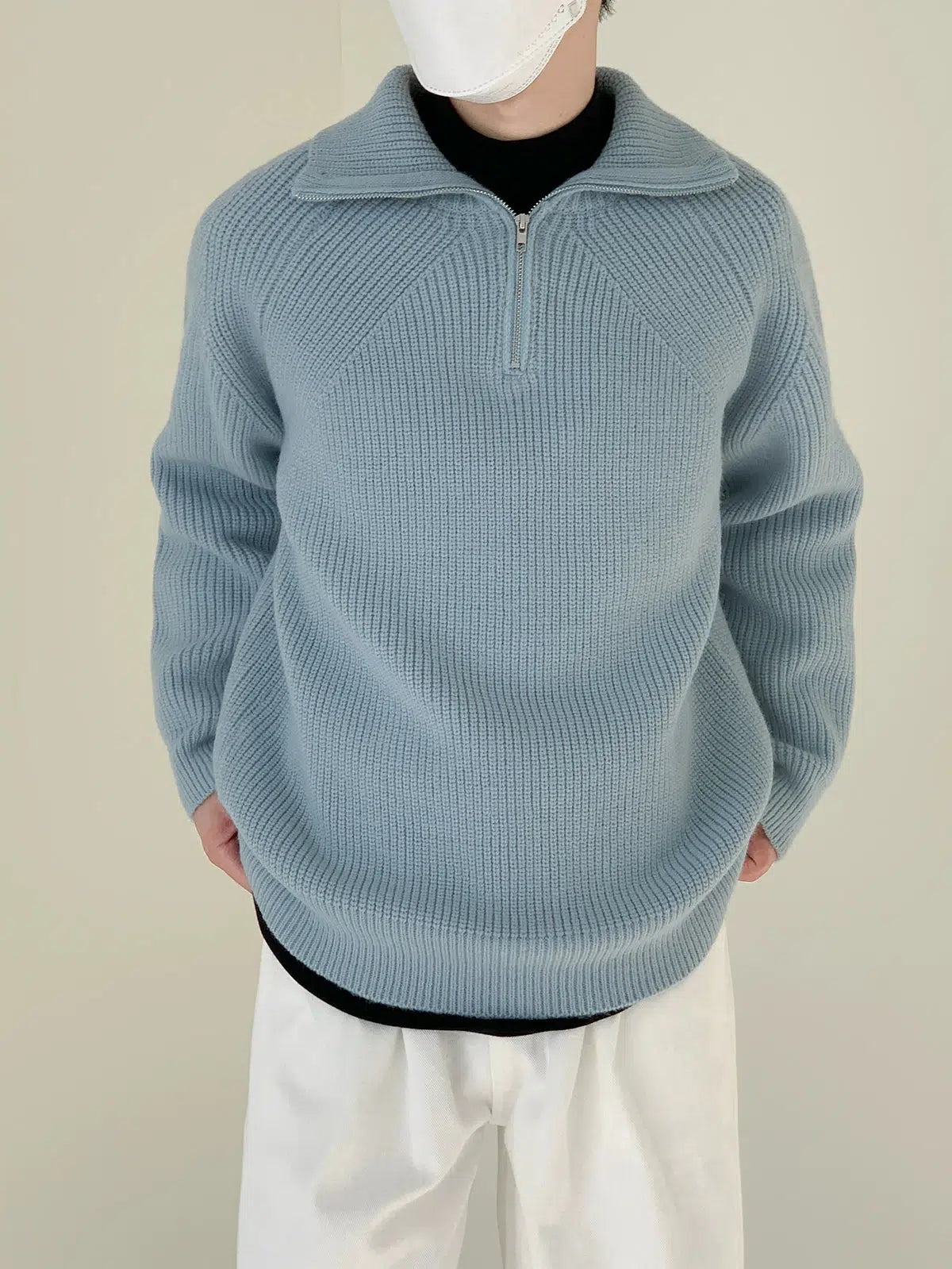 Stand-up Collar Turtle-Neck Sweater