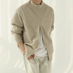 Stand-up Collar Zipper Knitted Turtleneck Sweater