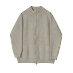 Stand-up Collar Zipper Knitted Turtleneck Sweater