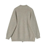 Stand-up Collar Zipper Knitted Turtleneck Sweater