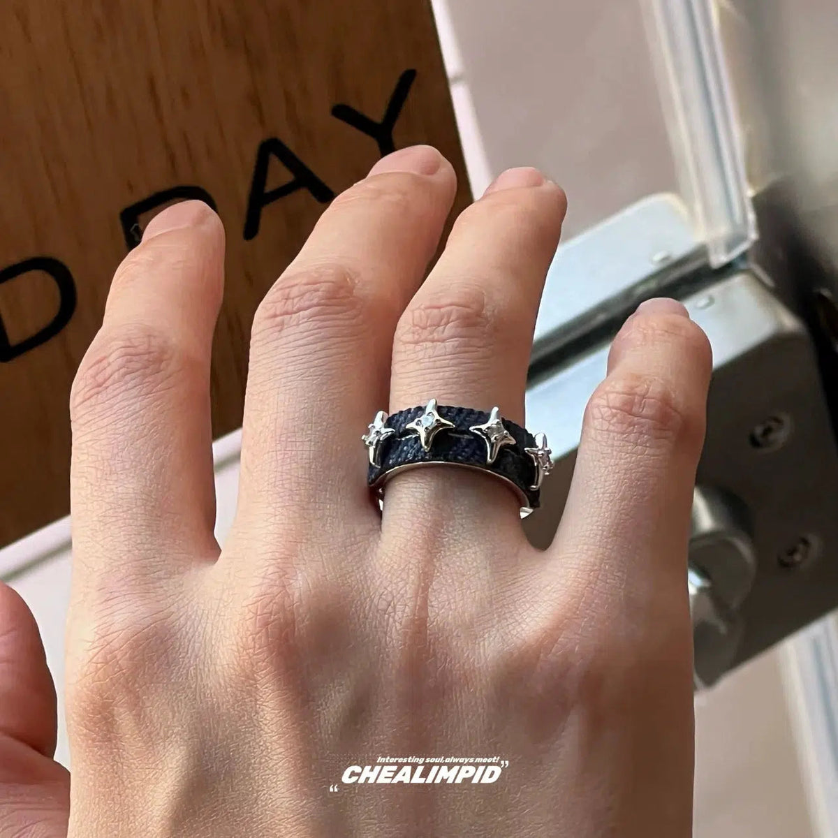 Star-Accented Band Ring