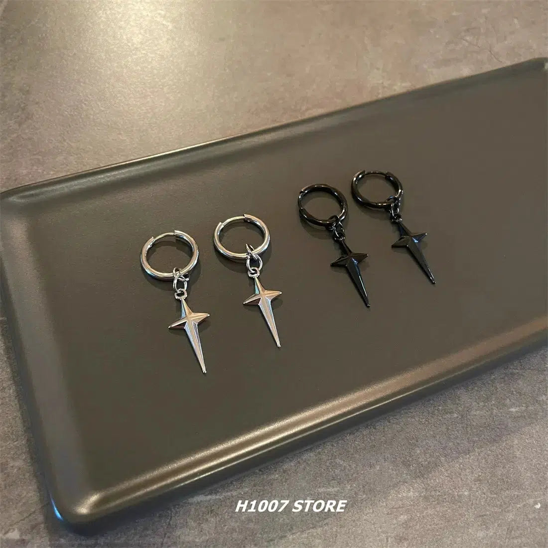 Star Cross Pendant Earrings