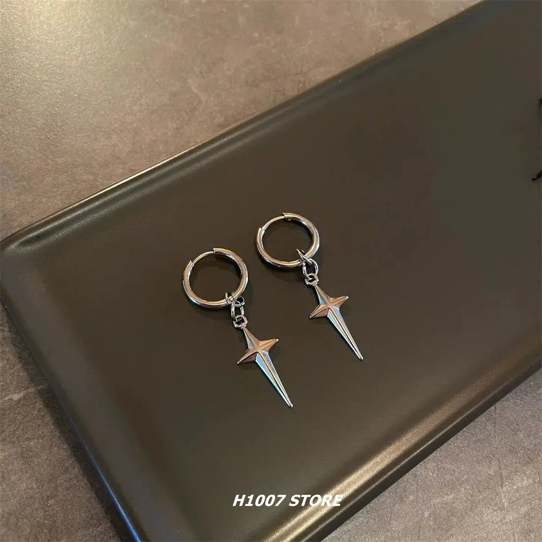 Star Cross Pendant Earrings