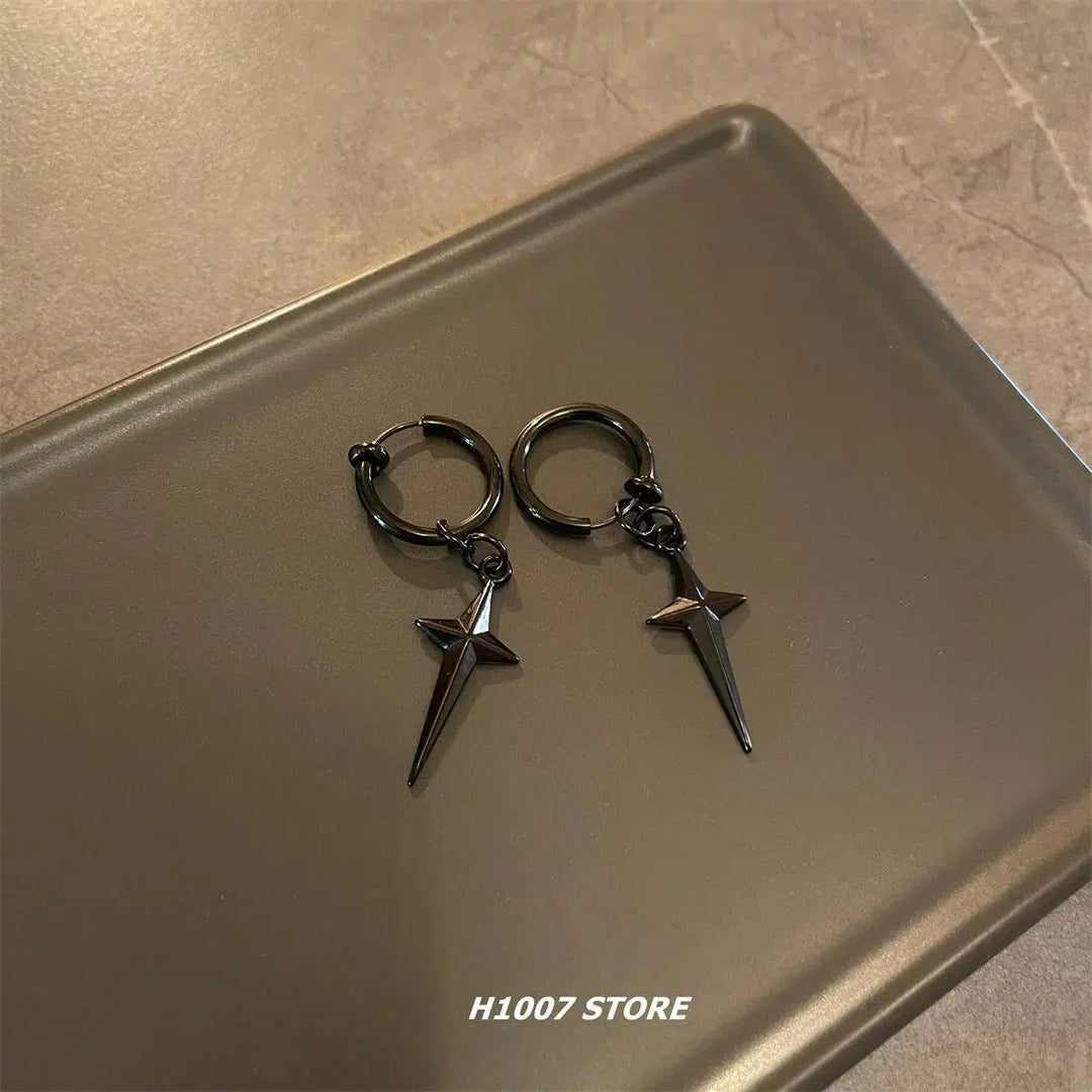 Star Cross Pendant Earrings