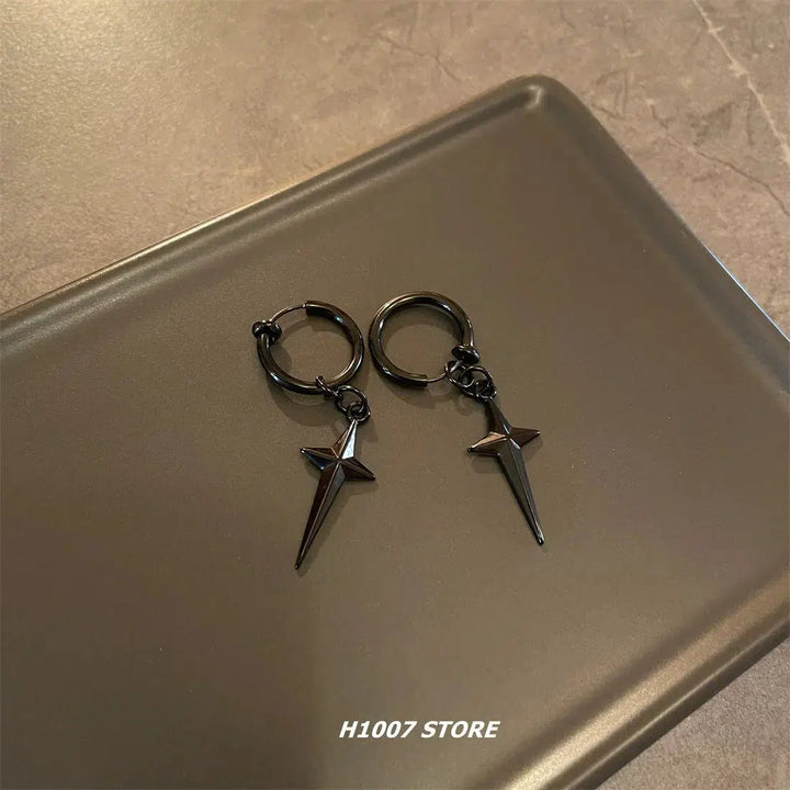 Star Cross Pendant Earrings