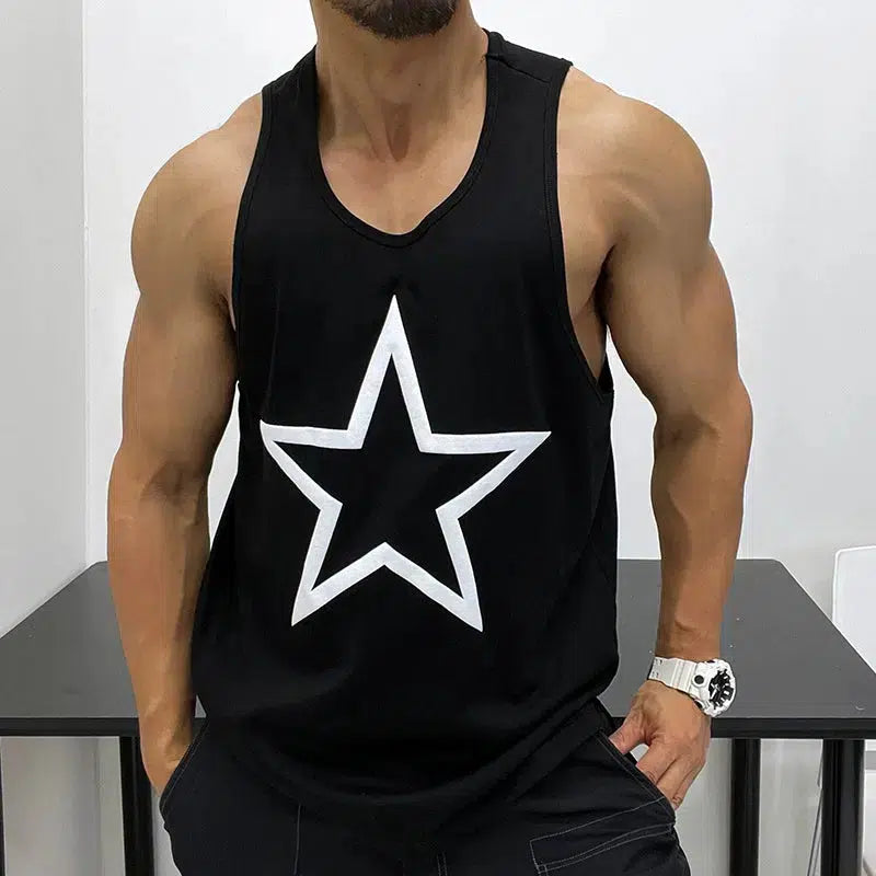 Star Graphic Sleeveless Vest
