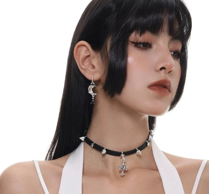 Star Moon Pendant Earrings