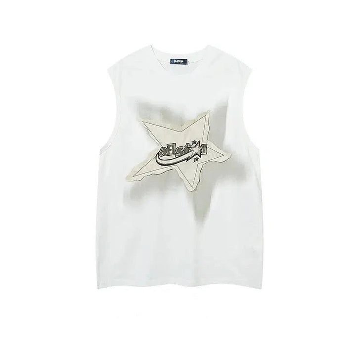 Star Patch Sleeveless T-shirt