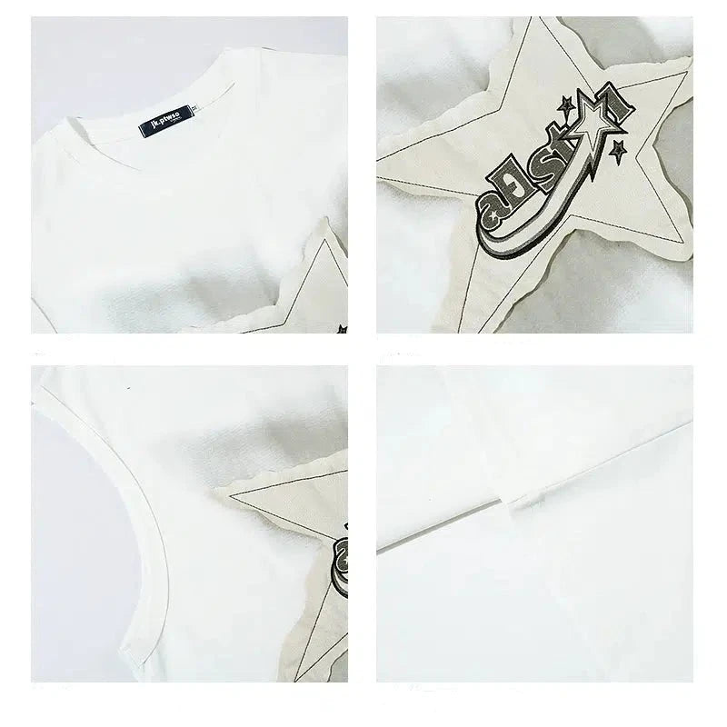 Star Patch Sleeveless T-shirt