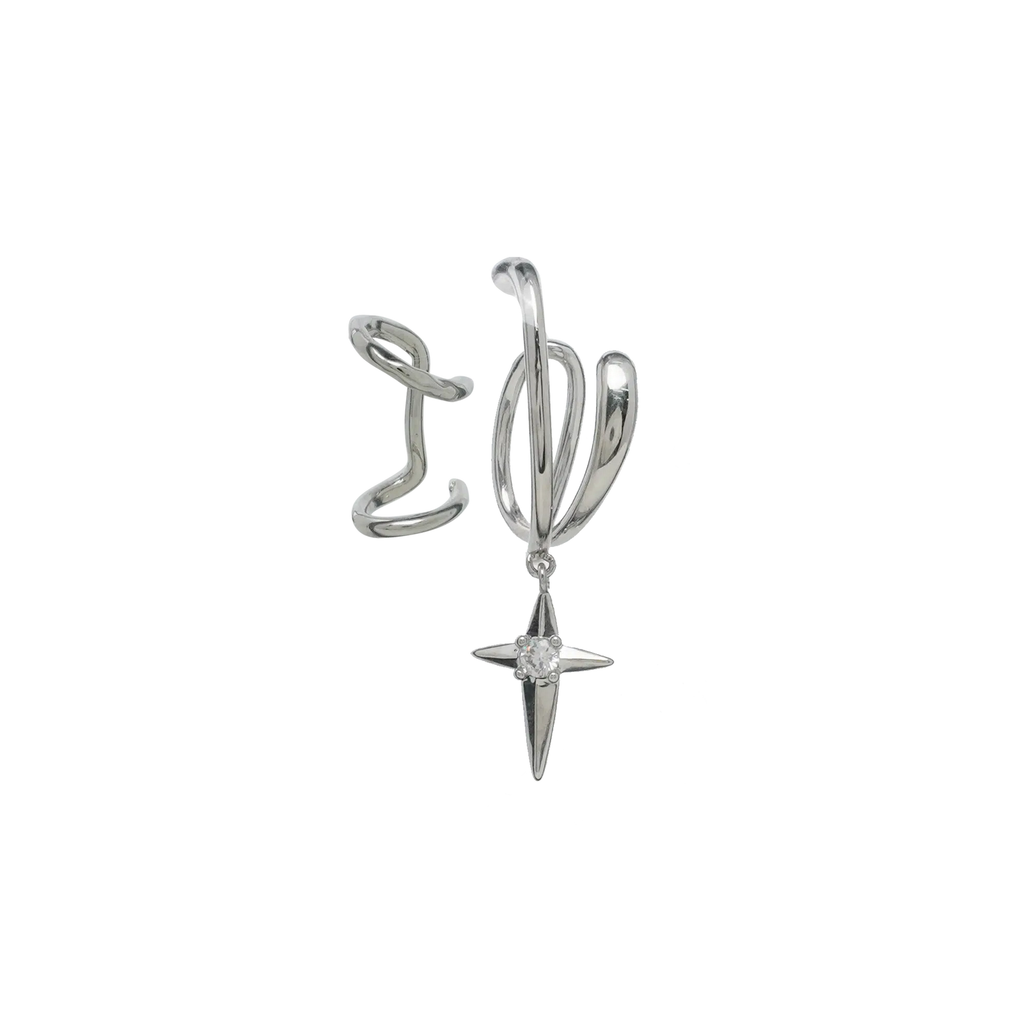 Star Pendant Ear Clips