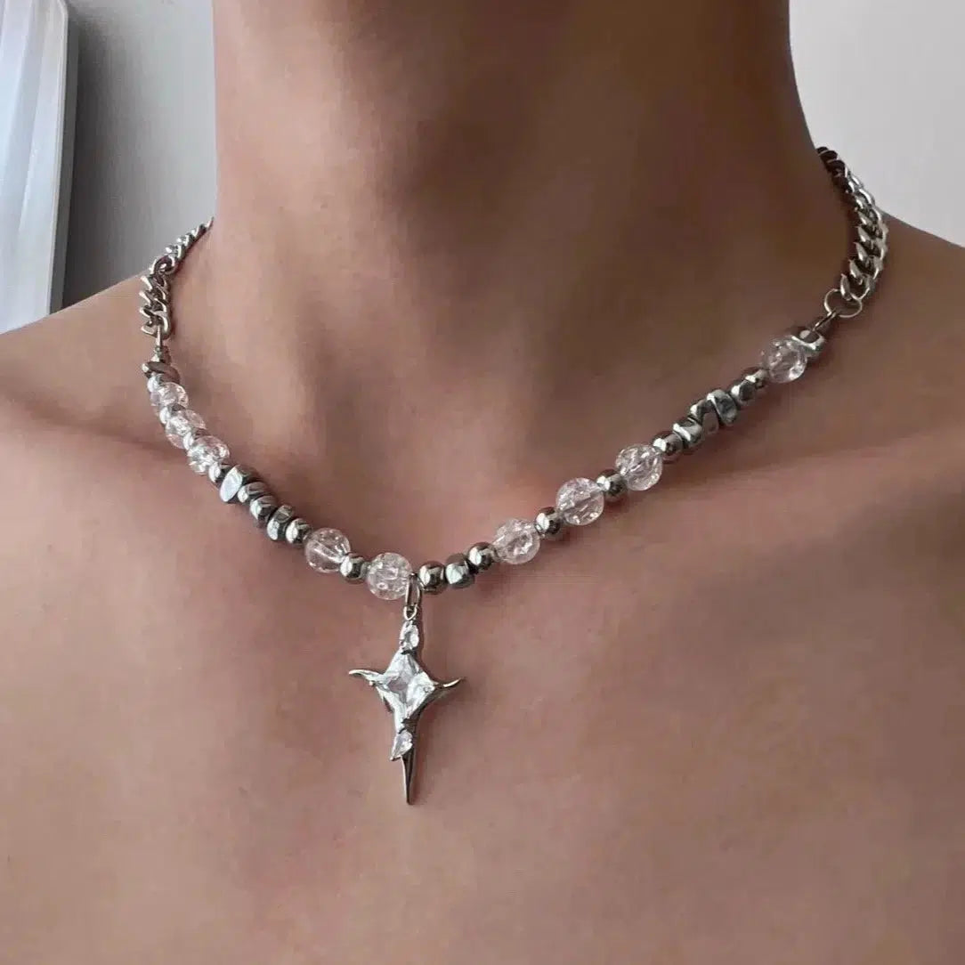 Star Pendant Pearl Necklace