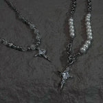 Star Pendant Pearl Necklace