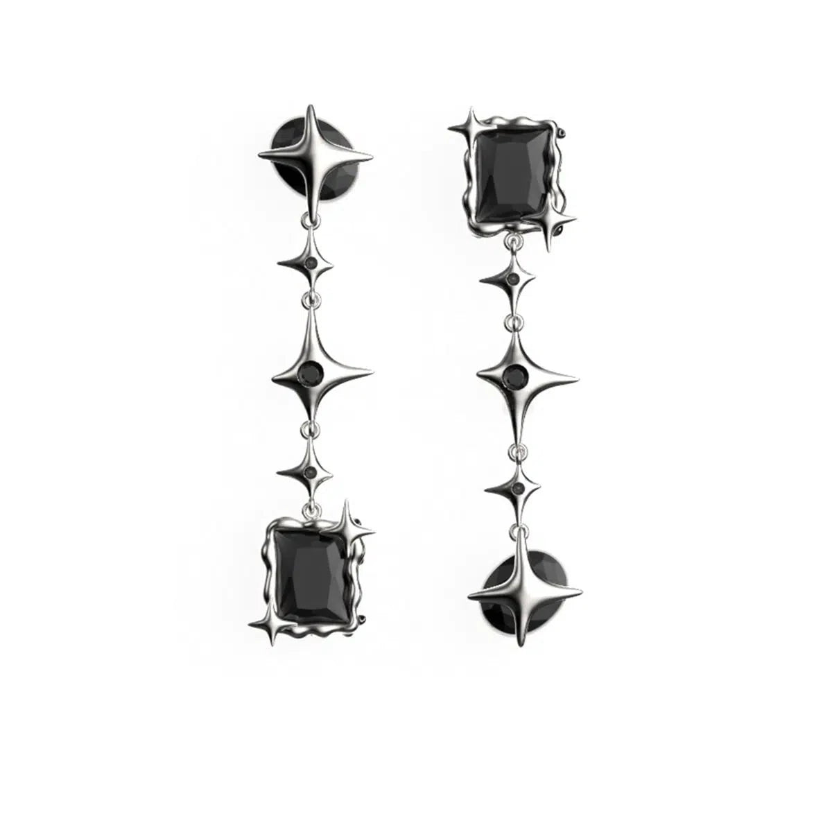 Star Pendant Zircon Earrings