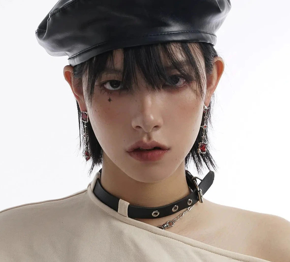 Star Pendant Zircon Earrings