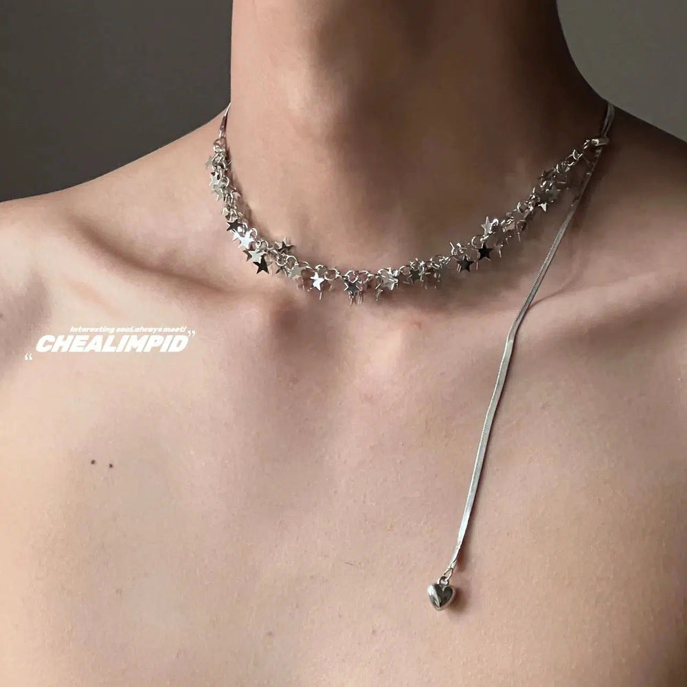Star Sequin Pull-Out Necklace