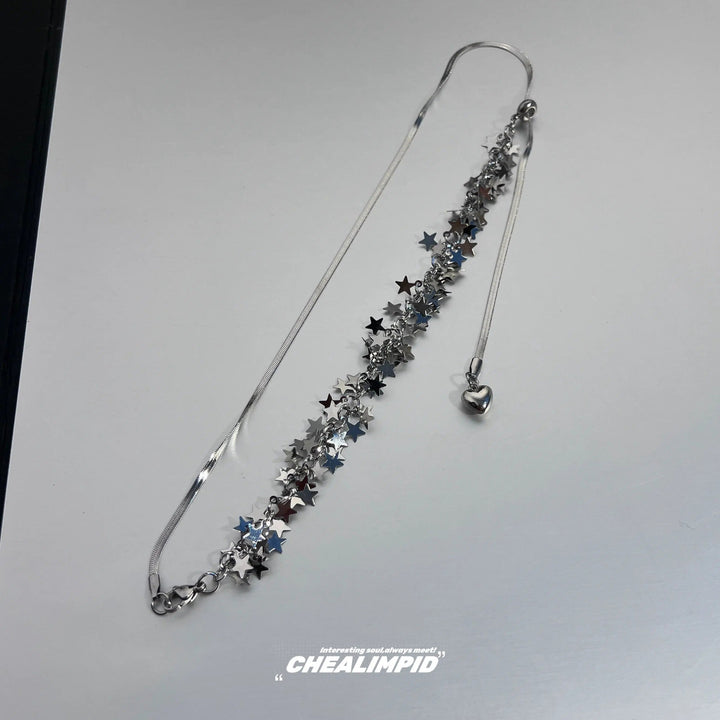 Star Sequin Pull-Out Necklace