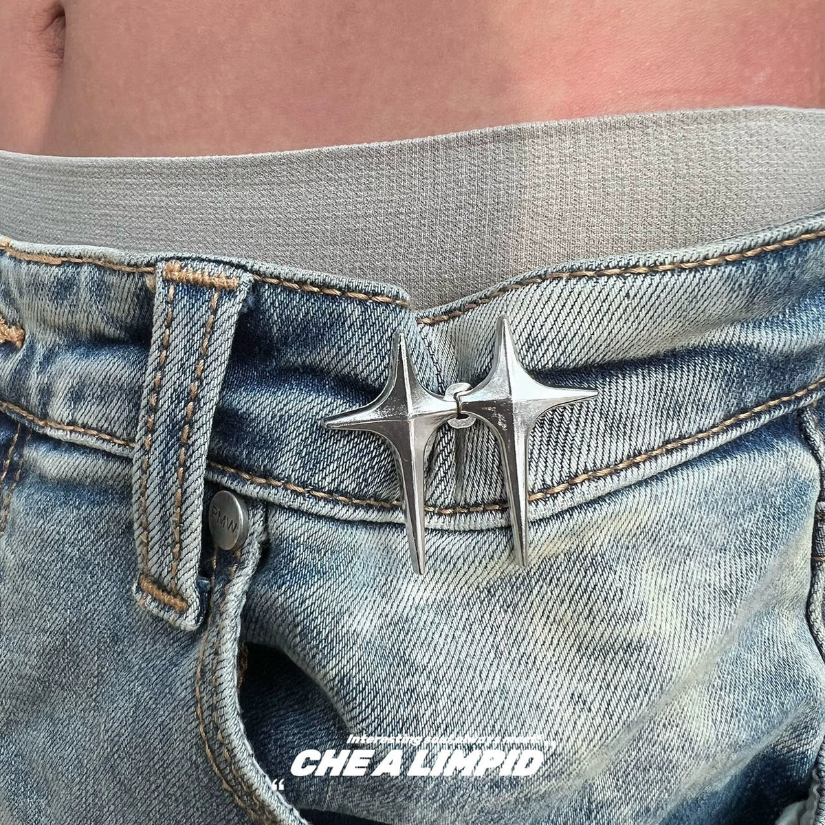 Star-Shaped Clip Waist Buckle