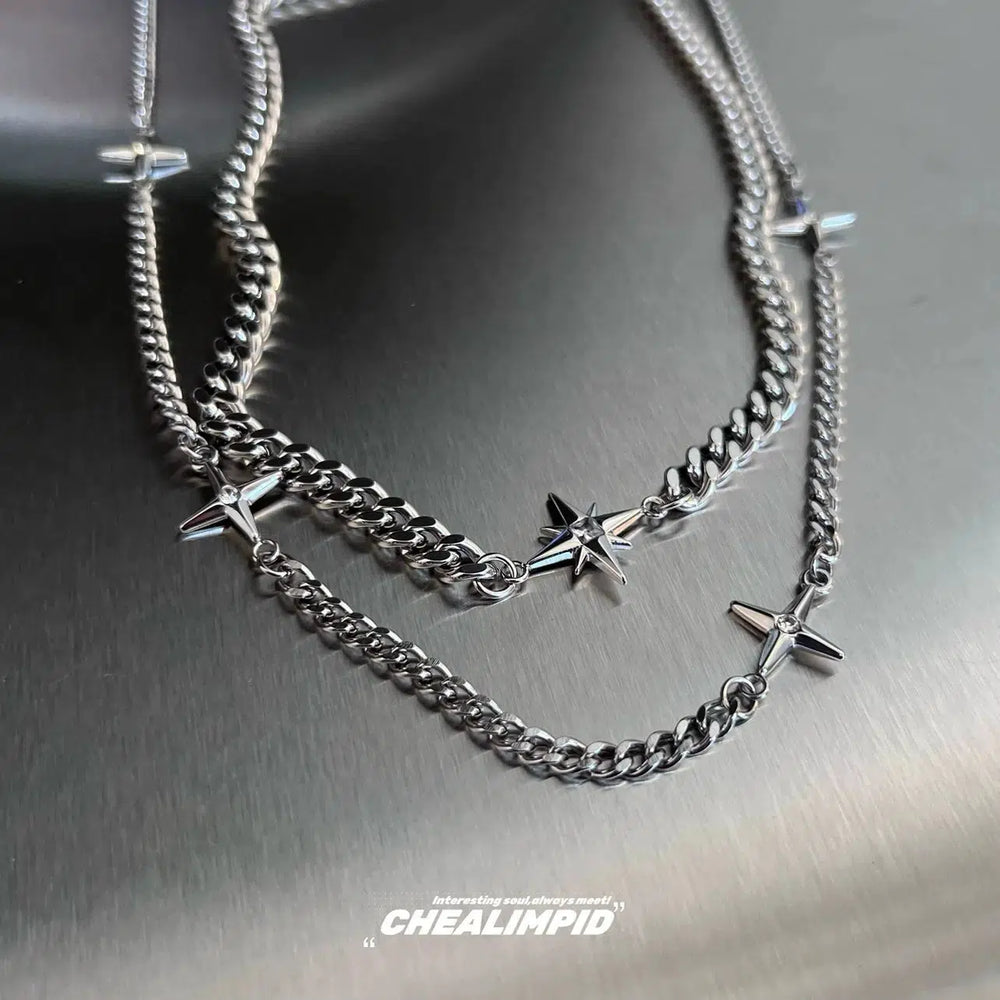 Star-shaped Double-layer Necklace